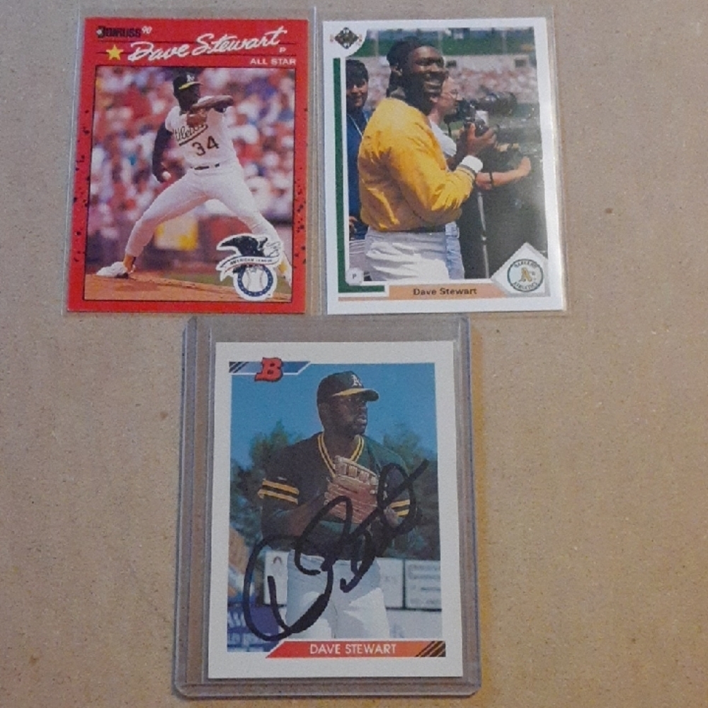 Dave Stewart Athletics MLB Baseball Cards Collection
